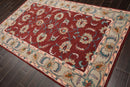 5' x 8' Handmade 100% Wool Traditional Oriental Area Rug Plum