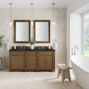 James Martin Bristol 72" Double Bathroom Vanity, Saddle Brown