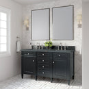 James Martin Brittany 60" Double Bathroom Vanity, Black Onyx