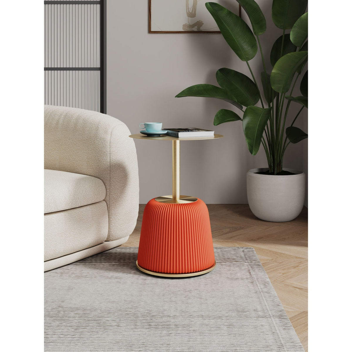 Anderson - Upholstered End Table With Round Top, photo 10 of 16