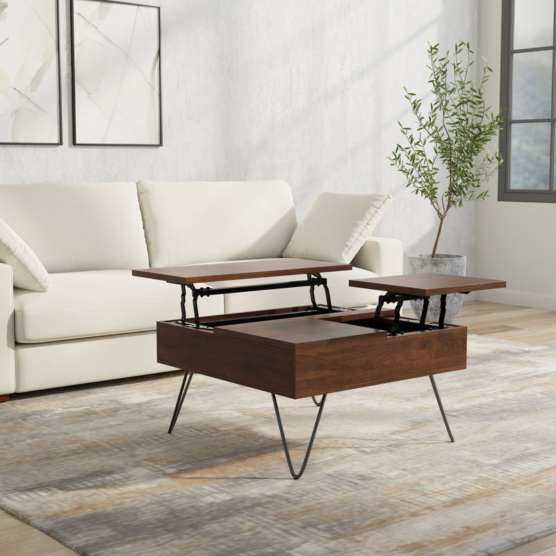 Hunter - Square Lift Top Coffee Table - Walnut, photo 8 of 8