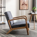 Classic Mid-Century Modern Accent Chairs, Open Framed Armchair With Cushioning by Unique Piece Furniture