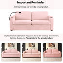 Sleeper Sofa Loveseat Sofa With Full Size Mattress, 2 USB Ports, 2 Cup Holders, 2 Side Pockets And Phone Holder by HouseOfZazla