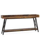 Extra Long Console Table For Living Room - Rustic Brown by HouseOfZazla
