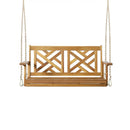 Alejandro Acacia Wood Porch Swing with Slat Panel Seating by HouseOfZazla