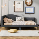 Upholstered Daybed With Headboard And Armrest, Support Legs by HouseOfZazla