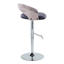 Grotto - Contemporary Adjustable Height Barstool With Swivel With Straight T Footrest (Set of 2) by HouseOfZazla