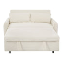 Pull-Out 2 Seat Modern Sleeper Sofa With 2 Throw Pillows And USB Ports by HouseOfZazla