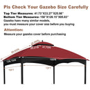 Replacement Canopy Top for Allen Roth Heavy Duty Gazebo 10x12 - Burgundy by HouseOfZazla