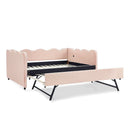 Gingham Daybed With USB Charging Port, Wave-Shaped Design by Unique Piece Furniture