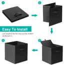 Storage Bin Non-Woven Fabric Cube Organizer with Handle by LJGDeals