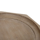 French Country Accent Table With Spider Leg Design - Natural / White by HouseOfZazla