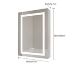 Bathroom Medicine Cabinet With LED Mirror, Anti-Fog, Waterproof, 3000K~6000K Single Door Lighted Bathroom Cabinet With Touch Swich by HouseOfZazla