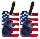 USA American Flag with Cocker Spaniel Luggage Tag