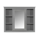 Wall Mounted Medicine Cabinet With Mirror, Storage Cabinet Featuring 6 Open Shelves And Adjustable Interior by HouseOfZazla