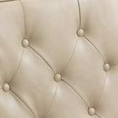 Modern Accent Chair Lounge Chair with Sturdy Wood Legs in Camel PU Leather