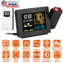 Atomic Projection Alarm Clock Radio Control Clock with WWVB Function Weather Station Dual AlarmsÊSnooze Outdoor Wireless Temperature Humidity Sensor