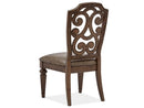 Wood Dining Side Chairs Traditional Upholstered Seat Pair