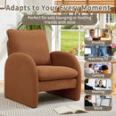 Modern Sherpa Upholstered Accent Chair, Comfortable Living Room Armchair, Lounge Chair For Bedroom, And Office by HouseOfZazla