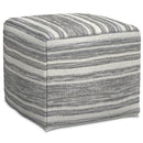 Carina - Square Woven Pouf - Black White by HouseOfZazla