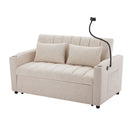 Convertible Sofa Bed Loveseat Sofa With Three USB Ports, Two Side Pockets, Two Cup Holders And 360° swivel Phone Holder For Living Room by HouseOfZazla