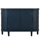 Accent Storage Cabinet Sideboard Wooden Cabinet with Antique Pattern Doors for Hallway, Entryway, Living Room, Bedroom
