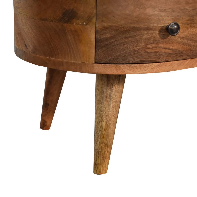 Walker Edison | Cloud Shape Mini Oak Coffee Table