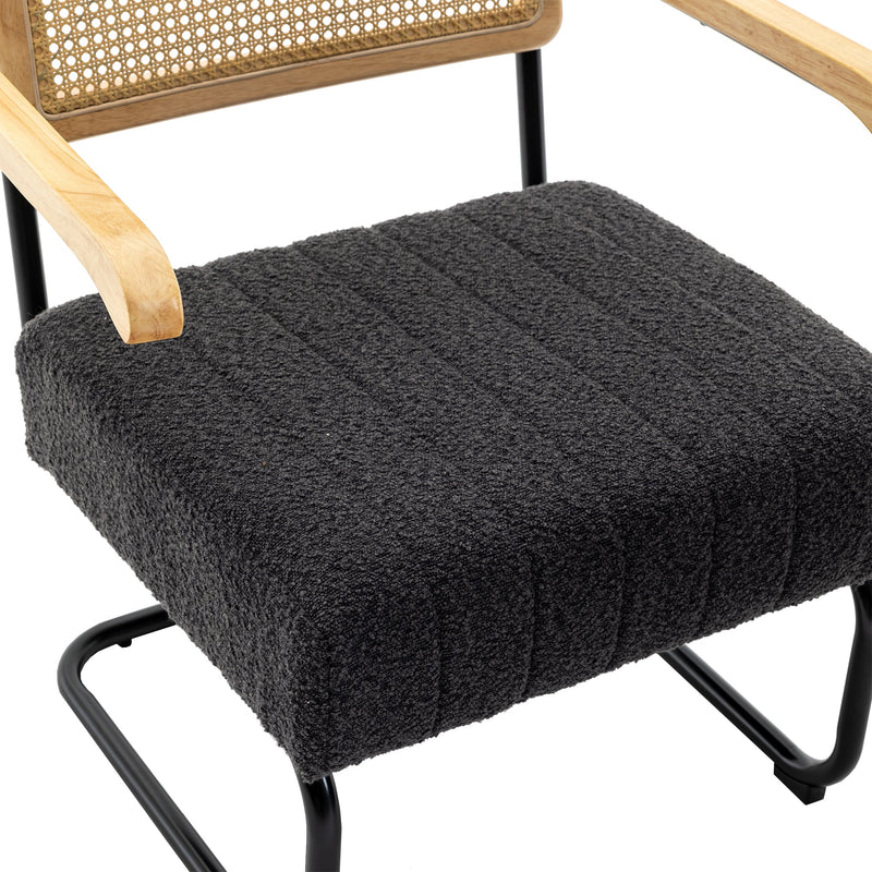 Accent Chair - Modern Industrial Slant Armchair with Metal Frame - Premium High Density Soft Single chair for Living Room Bedroom