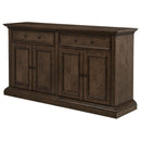 Ridgewell 2-drawer 4-door Dining Server Dark Oak