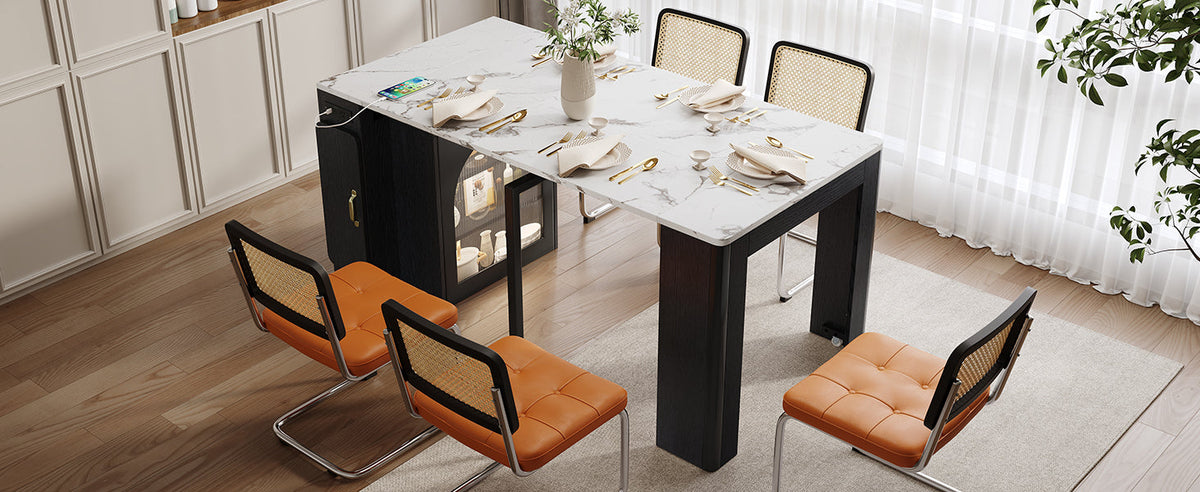 TREXM Extendable Dining Table with 3 Removable Leaves, photo 3 of 10
