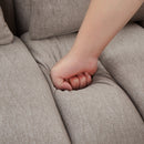 55.9" Convertible Sofa Bed Loveseat Sofa with Three USB Ports, Two Side Pockets, Two Cup Holders and 360Swivel Phone Holder for Living Room, Light Grey