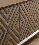 Dreggan - Accent Cabinet - Brown / Gold Finish
