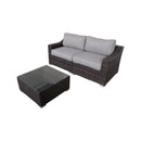 Outdoor Wicker Conversation Set With Cushions, All Weather by HouseOfZazla