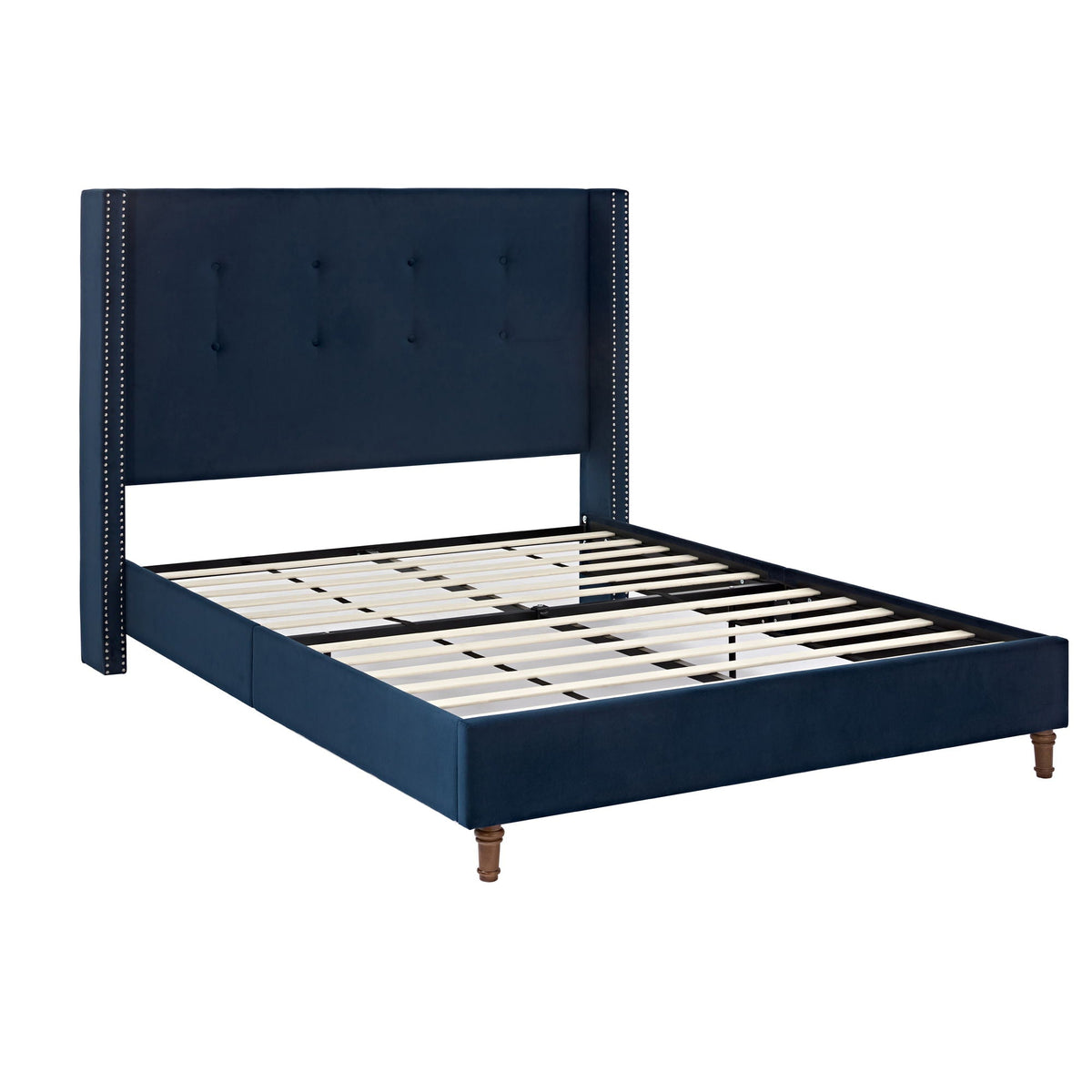 Peyton - Upholstered Bed With 54" High Headboard, Traditional Hand Buttoned Tufting, photo 40 of 40