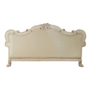 Dresden - Sofa With 4 Pillows - Synthetic Leather & Bone White