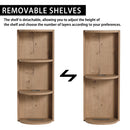 Modern Wall Mounted Bathroom Vanity With Sink And Storage Rack Soft Close Doors Plywood - Imitative Oak by HouseOfZazla