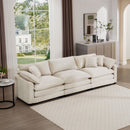 Mid-Century Modern 3 Seater Sectional Sofa With Arm And Throw Pillows by HouseOfZazla