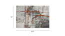 Quarry - 5' X 6.5' Abstract Area Rug - Gray / Orange by HouseOfZazla