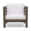 Outdoor Acacia Wood Patio Chair With Fabric Cushion by HouseOfZazla