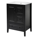 Retro Bathroom Vanity With Sink, Soft Closing Cabinet & Drawers by HouseOfZazla