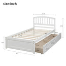 Platform Storage Bed Wood Bed Frame With Two Drawers And Headboard by HouseOfZazla