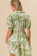 BiBi Woven Printed Tiered Dress