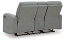 Gauntlet - Double Recline Loveseat With Console - Sterling