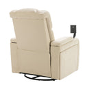 270 Degree Swivel Power Recliner With Tray Table, Phone Holder, Cup Holder, USB Port by HouseOfZazla