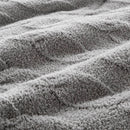 3 Pieces Full/Queen Cable Knit Chenille Comforter Set Gray