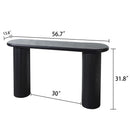 Fluted Cylinder Console Table - Black by HouseOfZazla
