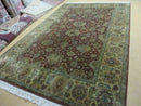 6' X 9' Handmade India Floral Oriental Wool Rug Carpet Tea Wash Red Hand Knotted