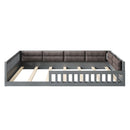 Upholstered Platform Bed With Guardrail And Pillow by HouseOfZazla