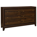 Anza - 6 Drawer Dresser Cabinet - Walnut by HouseOfZazla