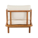 Canape 4-Pieces Acacia Conversation Set with Cream Cushion, Teak by HouseOfZazla